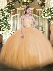 Beautiful Sleeveless Lace Up Floor Length Beading Quince Ball Gowns
