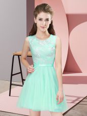 Sleeveless Lace Side Zipper Bridesmaid Gown