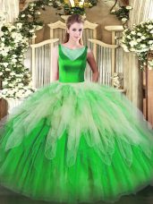 Multi-color Sleeveless Tulle Side Zipper Sweet 16 Quinceanera Dress for Sweet 16 and Quinceanera