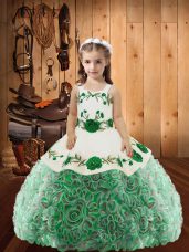 Inexpensive Floor Length Multi-color Kids Formal Wear Straps Sleeveless Lace Up