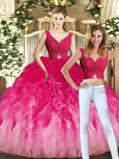 Tulle Sleeveless Floor Length Quinceanera Gown and Ruching