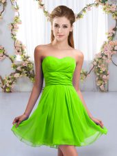 Cheap Mini Length Quinceanera Court Dresses Sweetheart Sleeveless Lace Up