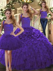 Sleeveless Ruffles Lace Up Sweet 16 Dresses