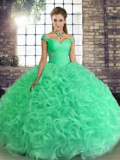 Fashionable Sleeveless Beading Lace Up Quinceanera Gown