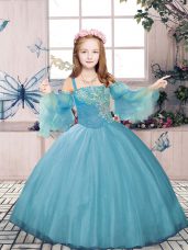 Luxurious Sleeveless Beading Lace Up Little Girls Pageant Dress Wholesale