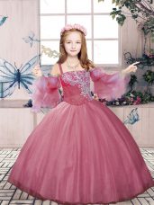Luxurious Sleeveless Beading Lace Up Pageant Dress Toddler