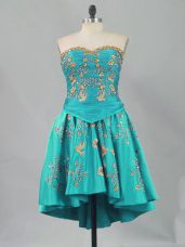 Ball Gowns Cocktail Dresses Turquoise Sweetheart Sleeveless Mini Length Lace Up