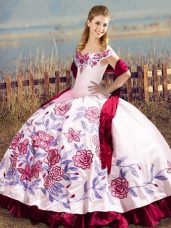 Fuchsia Sleeveless Satin and Organza Lace Up Quinceanera Gowns for Sweet 16 and Quinceanera