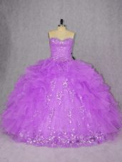 Amazing Organza Sleeveless Floor Length Quinceanera Dresses and Appliques and Ruffles