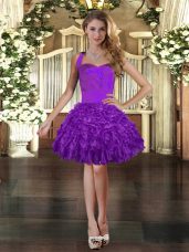 Noble Halter Top Sleeveless Organza Party Dress Wholesale Ruffles Lace Up