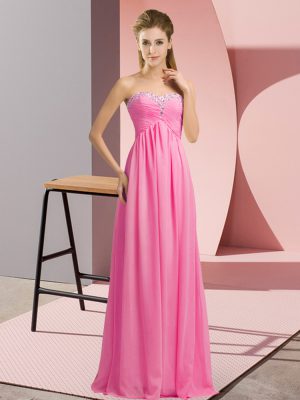 Extravagant Sleeveless Beading Lace Up Evening Dress