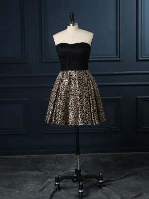 Printed Sleeveless Mini Length Club Wear and Lace