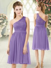 Admirable Sleeveless Side Zipper Knee Length Lace Homecoming Dress