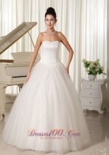 Ball Gown Wedding Dress With Sweetheart Floor-length For Church