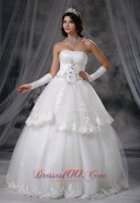 Le Mars Iowa Beaded Decorate Bodice Ball Gown Wedding Dress For 2013 Appliques With Beading