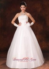 Bowknot Organza Strapless A-Line Garden Maternity Wedding Gowns For Custom Made In 2013