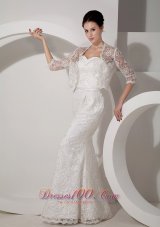 Custom Made Mermaid Sweetheart Lace Wedding Dress Floor-length Belt
