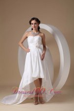 Elegant High-low Sweetheart Prom Dress Taffeta