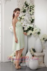 Cheap Apple Green Empire Strapless Knee-length Chiffon Bridesmaid Dress