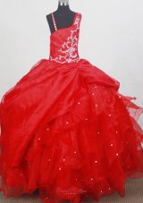 Beading Classical Ball Gown Little Girl Pageant Dress Straps Floor-length  Pageant Dresses