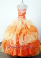 Classical Embroidery With Beading Ball Gown Strapless Floor-length Little Girl Pageant Dress  Pageant Dresses