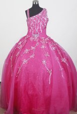 Brand new Beading Hand Made Flowers Ball Gown Strap Floor-length Little Gril Pageant Dress  Pageant Dresses