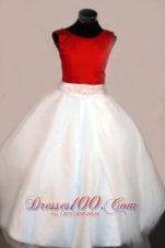 Discount Scoop Floor-length Satin A-line White Taffeta Beading Little Girl Pageant Dresses  Pageant Dresses