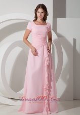 2013 Baby Pink Empire Square Floor-length Chiffon Beading Mother Of The Bride Dress
