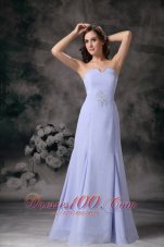 Popular Elegant Lilac Column Strapless Mother Of The Bride Dress Chiffon Beading Floor-length