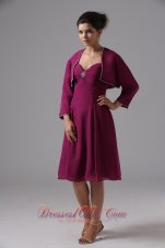 Discount Sweetheart Burgundy Bridesmaid Dress Chiffon In Capitola California With Knee-length