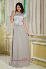 Discount Grey Empire Jewel Floor-length Chiffon and Satin Ruch Mother Of The Bride Dress