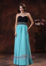 Best 2013 New Style In Bisbee Arizona Prom Dress With Aqua Blue Sweetheart Beaded Decorate Waist