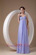 Best Pretty Lilac Mother of the Bride Dress Empire Straps Chiffon Beading Floor-length
