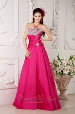Best Cheap Hot Pink Empire Prom / Evening Dress Sweetheart Chiffon Appliques Ankle-length