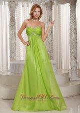 Clearence Green Sweetheart Beading and Ruch Popular Prom Dress Party Style