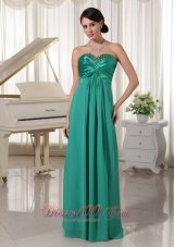 Clearence Turquoise Sweetheart Beaded Prom / Evening Dress For Prom Party Satin and Chiffon
