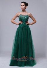Clearence Beaded Decorate Bust For Dark Green Prom Dress In Mississippi