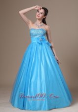 Plus Size Greenville Beading and Bowknot Decorate Bodice A-line Tulle and Taffeta Prom / Evening Dress For 2013
