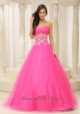 Plus Size A-line Quinceanera Dress With Sweetheart and Appliques Decorate Waist Tulle In California