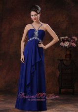 Designer Deaded Decorate Royal Blue V-neck Prom Dress In Grand Canyon Arizona
