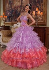New Discount Lavender Quinceanera Dress Halter Organza Beading Ball Gown