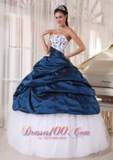 Popular Beautiful Quinceanera Dress Strapless Taffeta and Tulle Embroidery Ball Gown