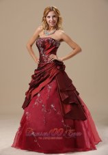 Strapless Embroidery and Hand Made Flowers In Frankfort For Prom dress