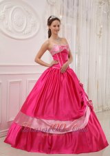 Cheap Elegant Coral Red Quinceanera Dress Sweetheart Satin Appliques with Beading Ball Gown