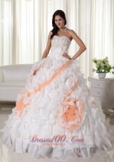Puffy Ball Gown Quinceanera Dress With Appliques Decorater Waist In Carmel California