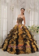 2013 Multi-colored Ball Gown Sweetheart Floor-length Organza Beading Quinceanera Dress