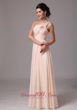 Best Beaded Decorate Shoulder Champagne Empire Hottest Prom Gowns With One Shoulder In Gulf Shores Alabama