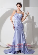 Best Customize Lilac Prom Dress Column One Shoulder