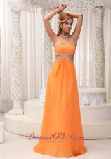 Best Sexy Orange Empire Prom / Evening Dress Beaded Decorate Bust Chiffon Custom Made