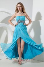On Sale Aqua Empire Strapless Sequins Prom Dress Floor-length Chiffon